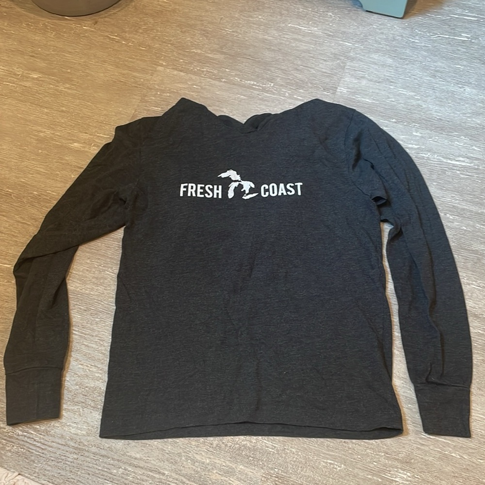 Womens Next Level Apparel Long Sleeve Hooded Fresh Coast Shirt